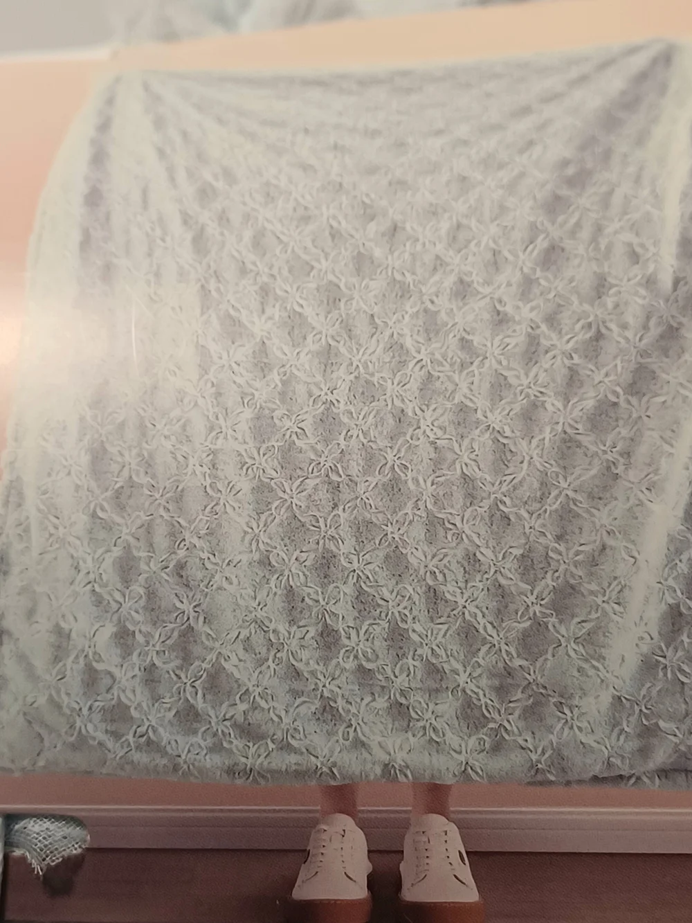 NEW: Teen Home Blue Bow Throw 50in X 60in, Dorm Room